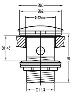 Донный клапан Swedbe Terracotta 2563 бронза